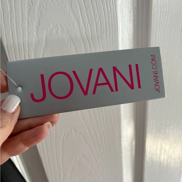 Jovani Black Textured Midi Dress - Picture 5 of 5